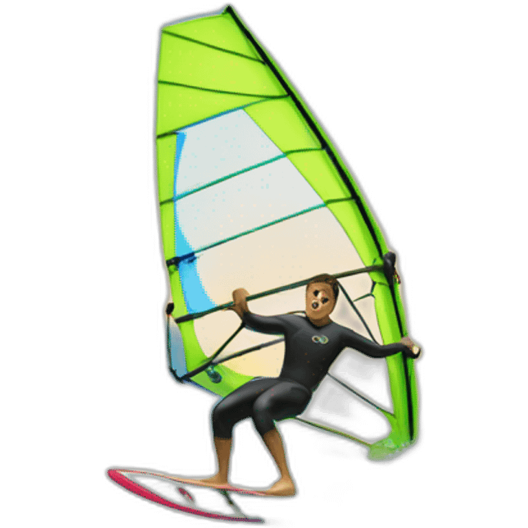 windsurfer jumping a wave emoji