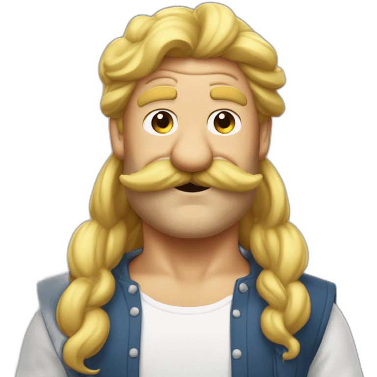 Astérix avec son casque et ça moustache blonde emoji