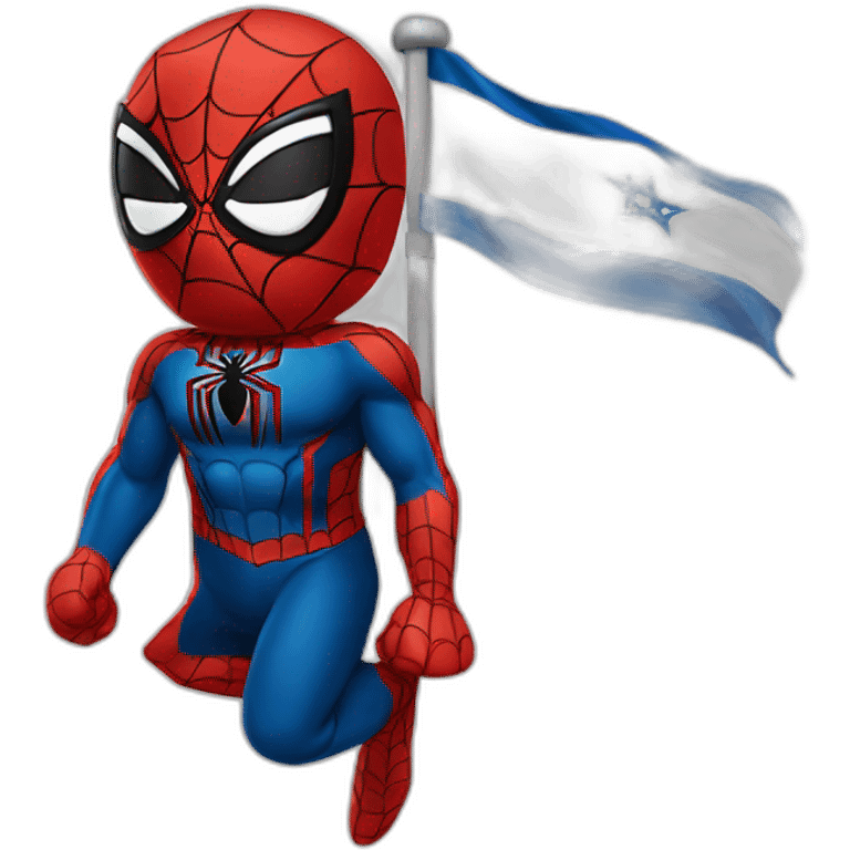 Spider-Man with flag Israël emoji