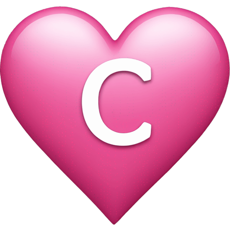 Pink heart with the letter C inside  emoji