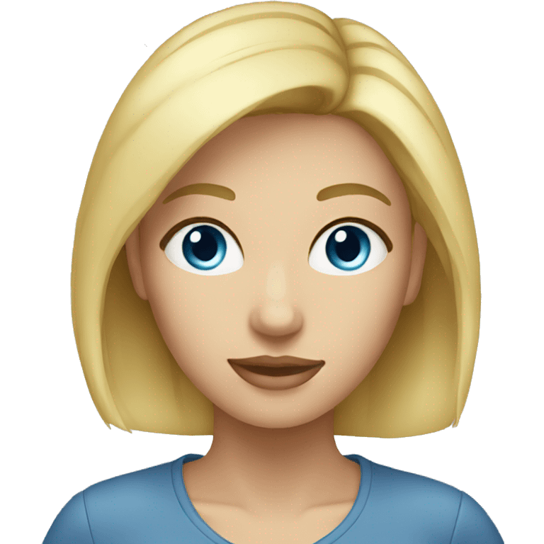 Woman-with-classes-blond-blue-eyes emoji