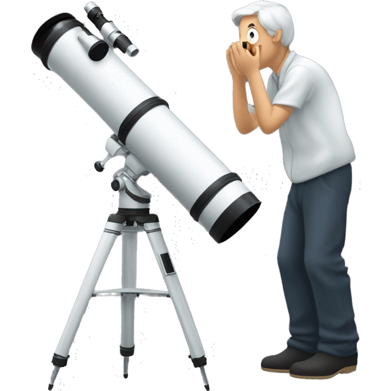 Astronomer with Takahashi Epsilon 130d telescope emoji