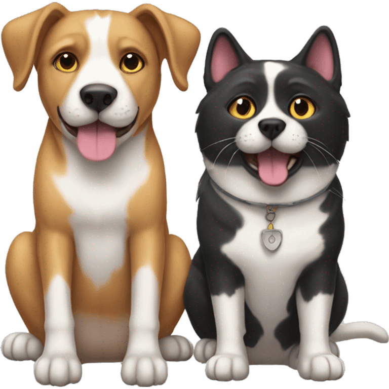 Cat and dog emoji