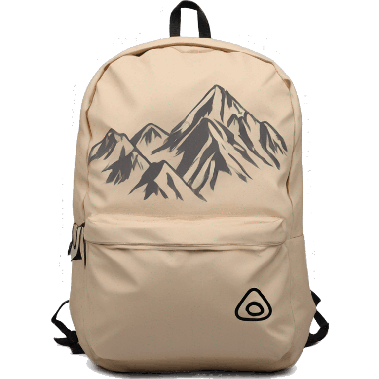 Mountain backpack beige  emoji