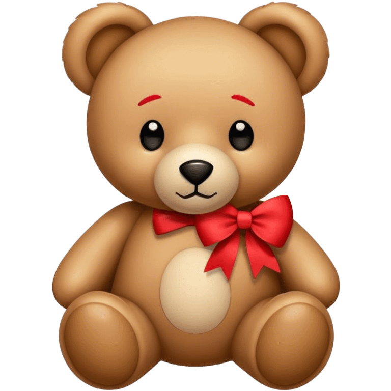 teddy bear with bow ribbon  emoji