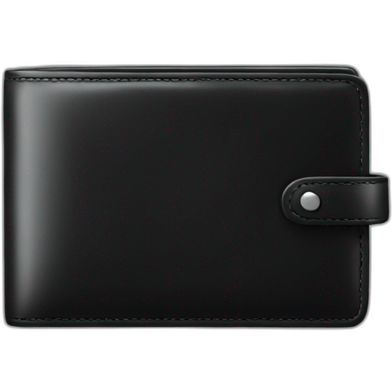 black wallet glossy emoji