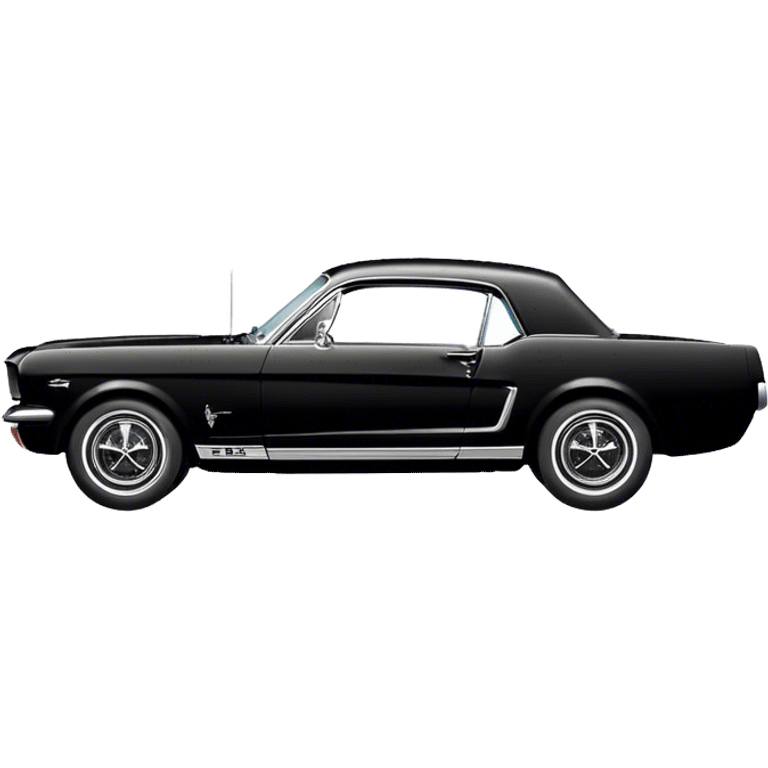 Sideview Black 1965 Ford Mustang emoji