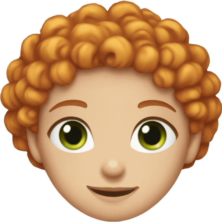 ginger curly green eyes princess emoji