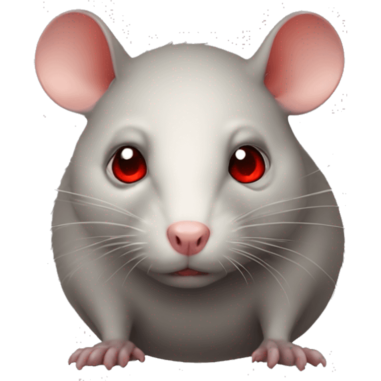 Fat rat with red eyes emoji