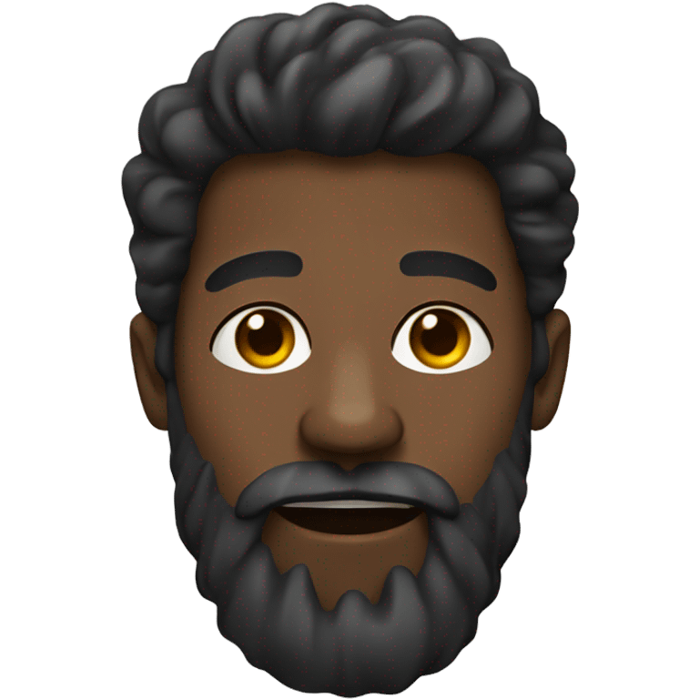 Bearded black man with tongue out  emoji