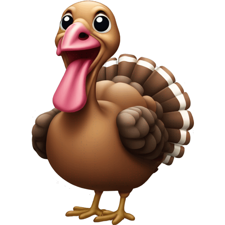 Turkey with tounge out  emoji