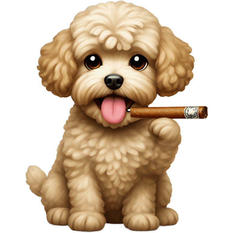 malti-poo smoking a cigar emoji