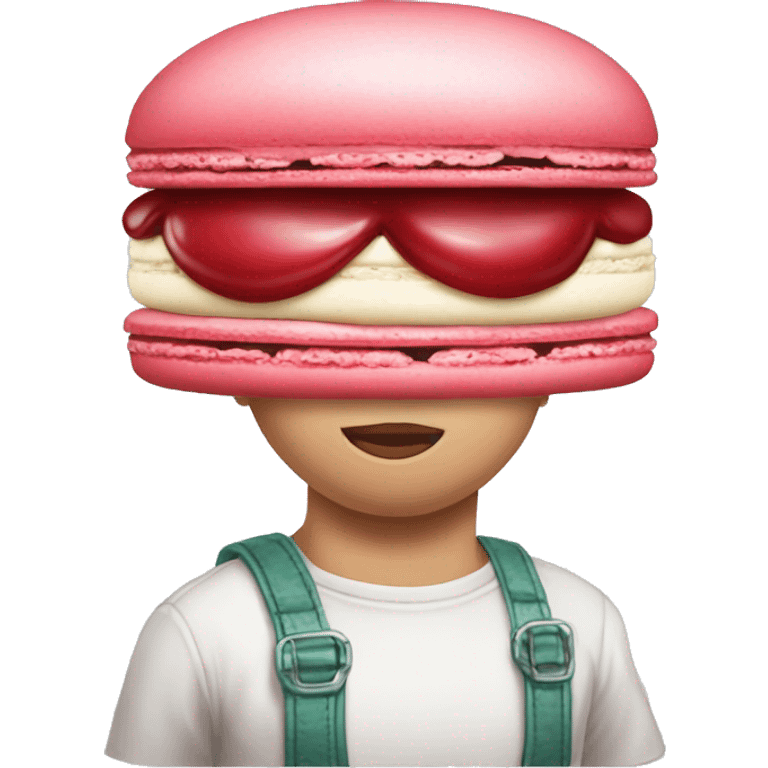 macaron，cherry，brain，overalls emoji