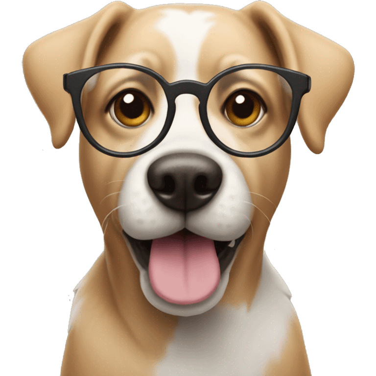 Dog with glasses emoji