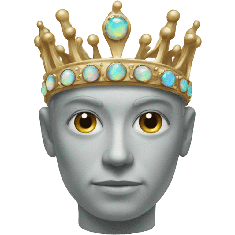 Crown with opal gemstones emoji