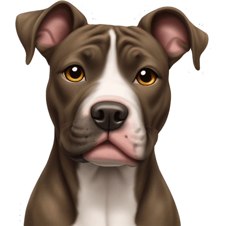 Dog pit bull brindle emoji