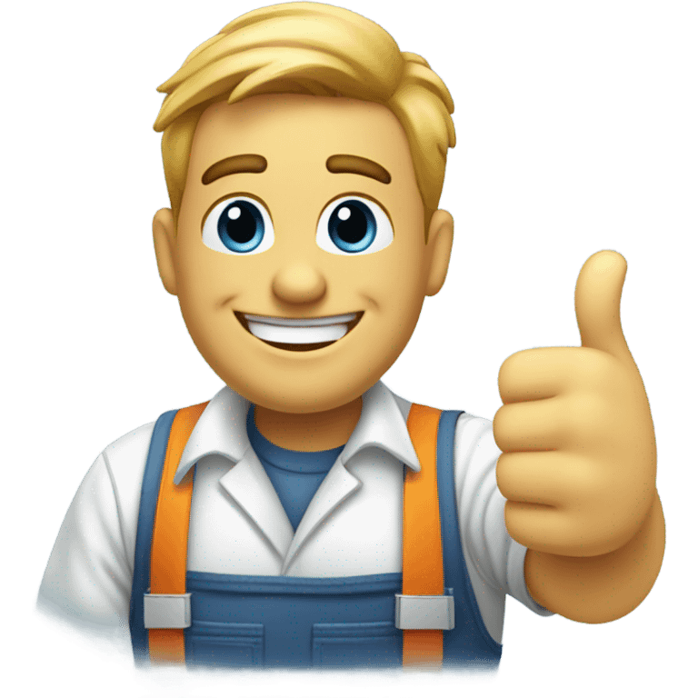 hvac technician,-smile,-thumbs-up emoji