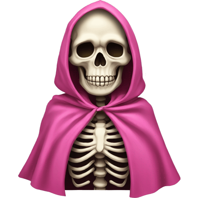 Skeleton with pink cloak emoji