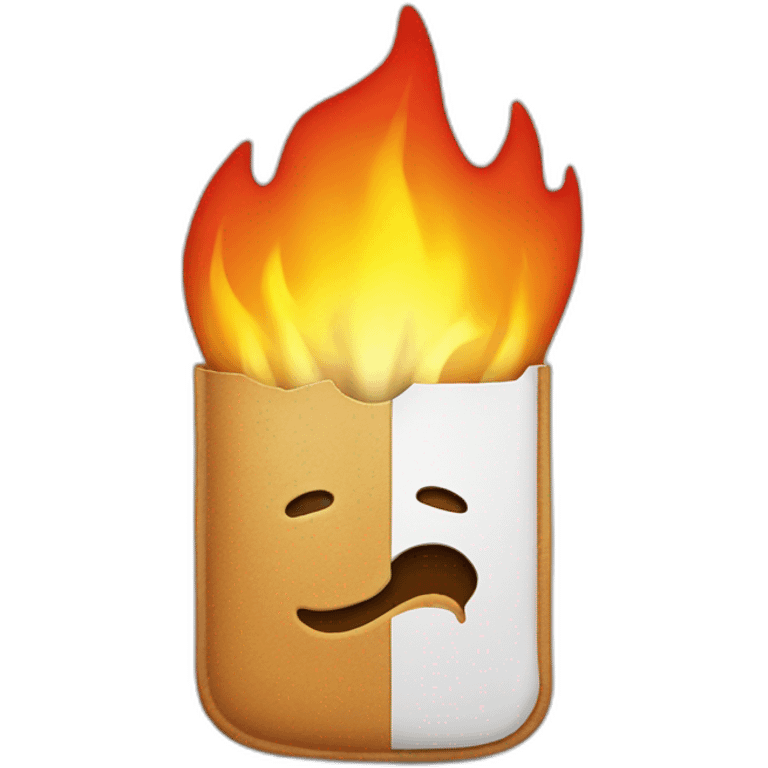 The iphone is on fire. emoji