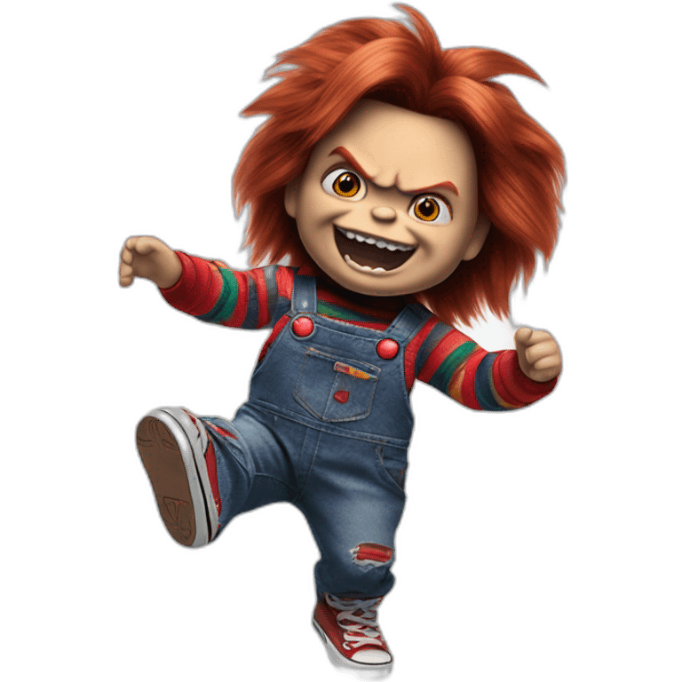 Chucky the evil doll dancing emoji