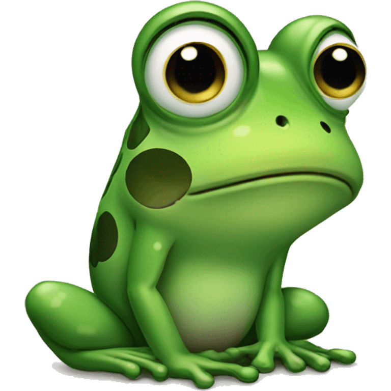 sad-looking frog emoji