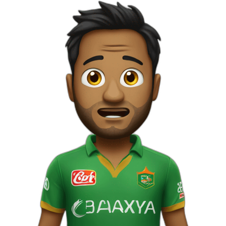 Shakib al hasan with fear emoji