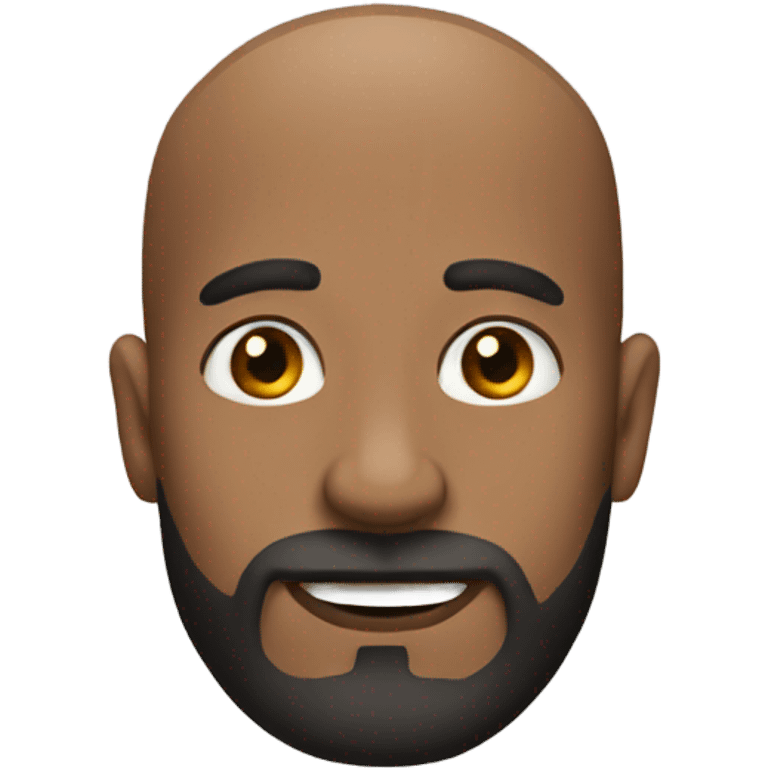 Men with no hair and beard emoji