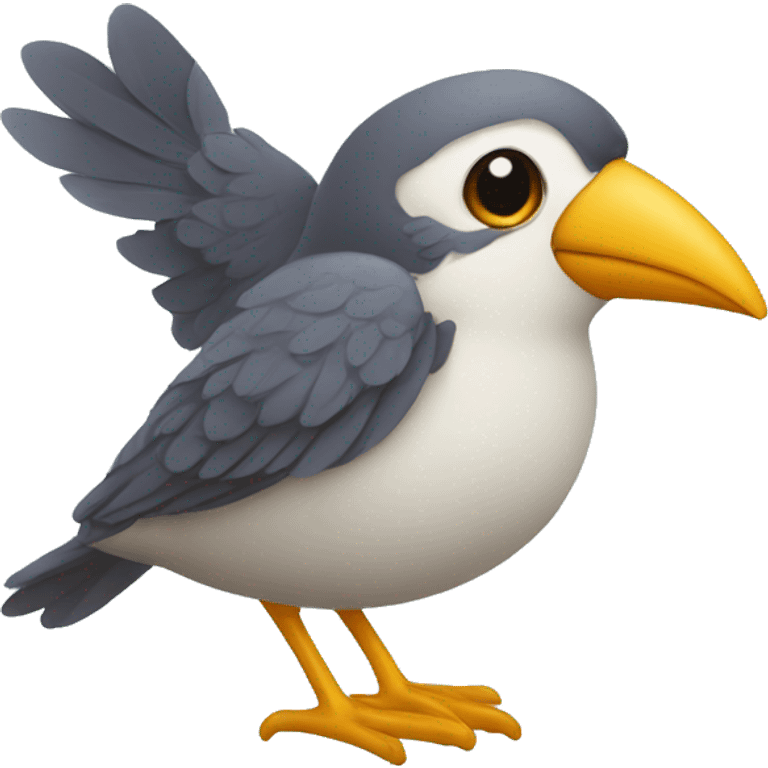 Oiseau qui fait un bisou emoji