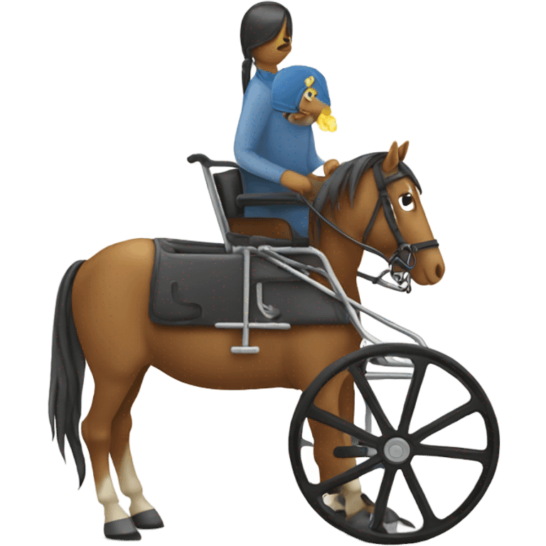 Horse in a wheelchair emoji