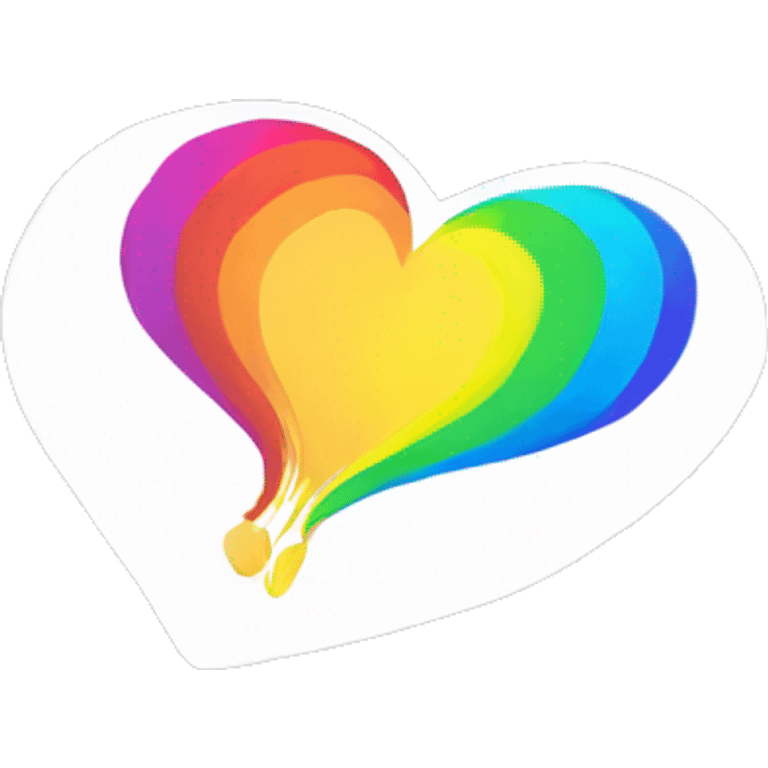 Corazon  arcoiris emoji