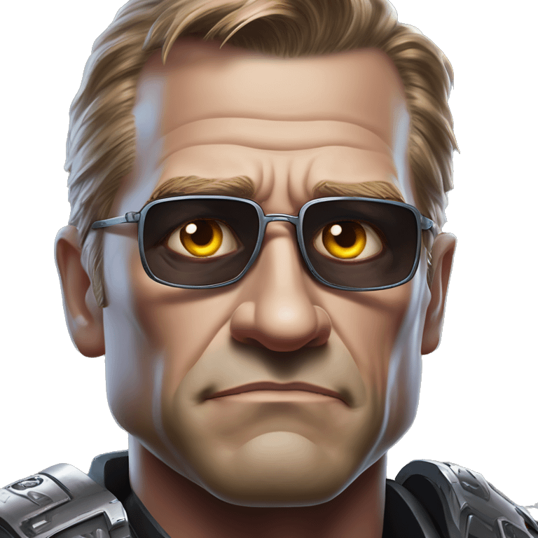 US president Terminator in Warcraft style, oil paint, mysterious eyes, intricate lips, masterpiece pose, odd perspective, beautiful, desirable, logical, midsommar, ikea emoji