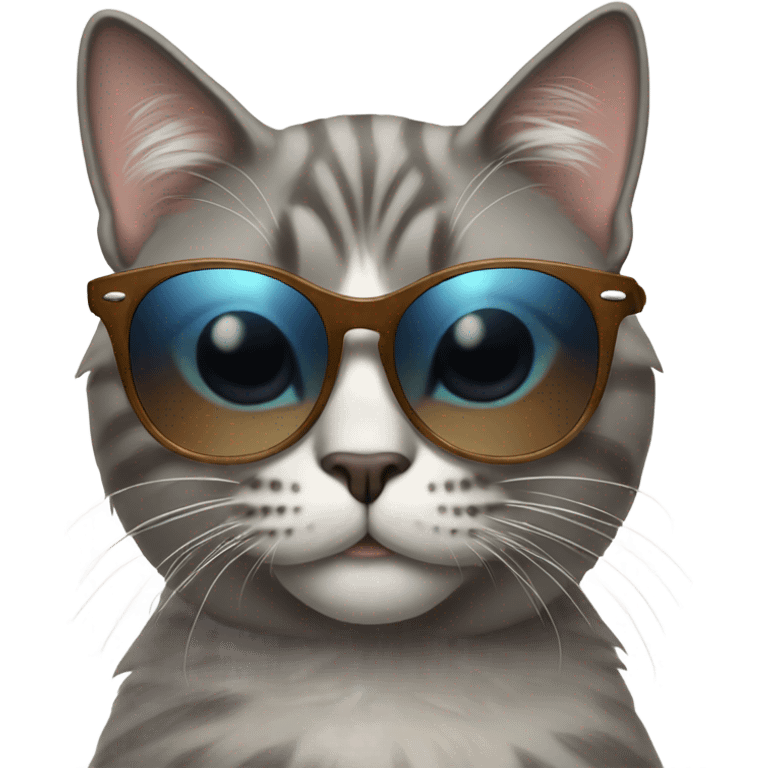 Cat with sunglasses emoji