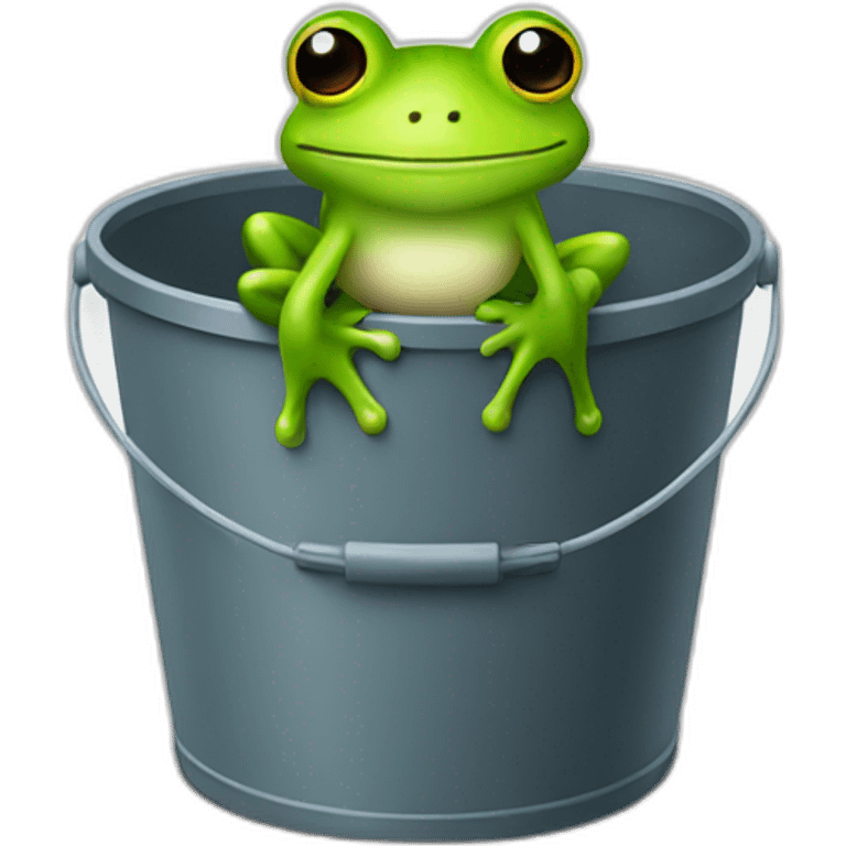 frog sitting in a bucket emoji