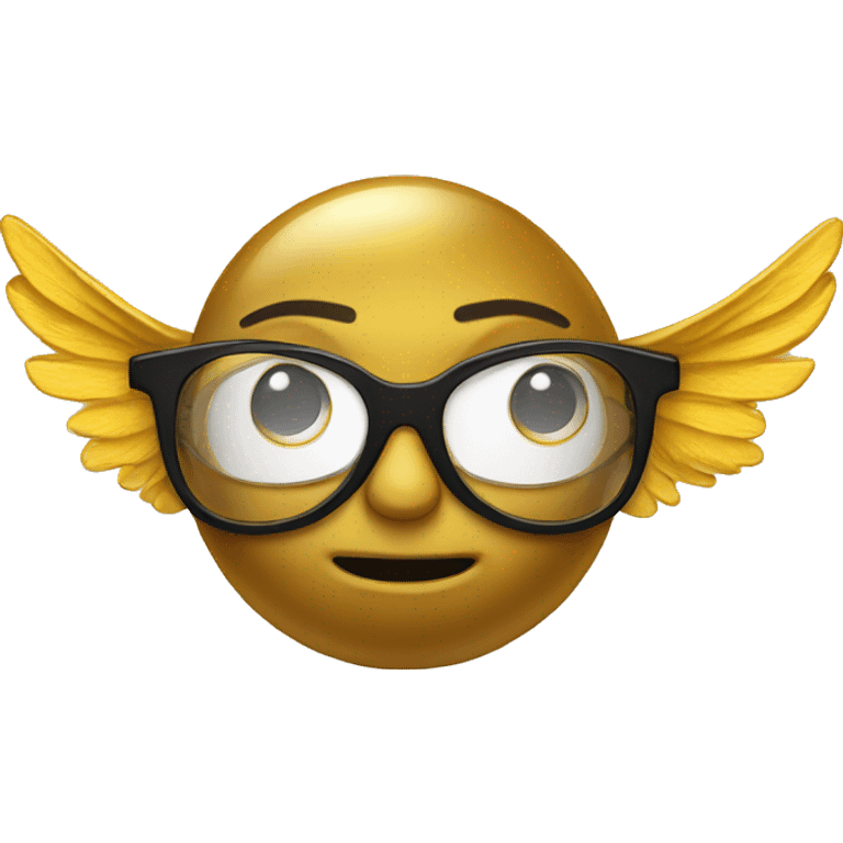 golden snitch ball in glasses emoji