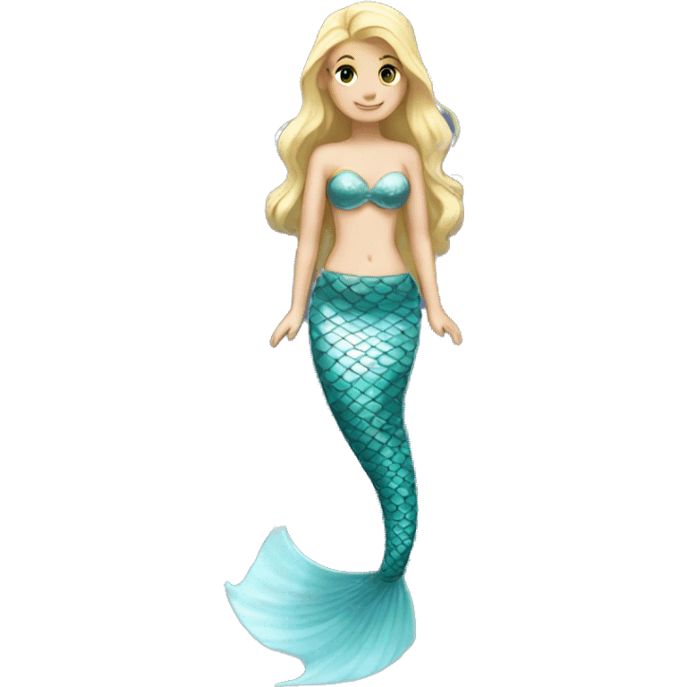 full body white blonde mermaid emoji