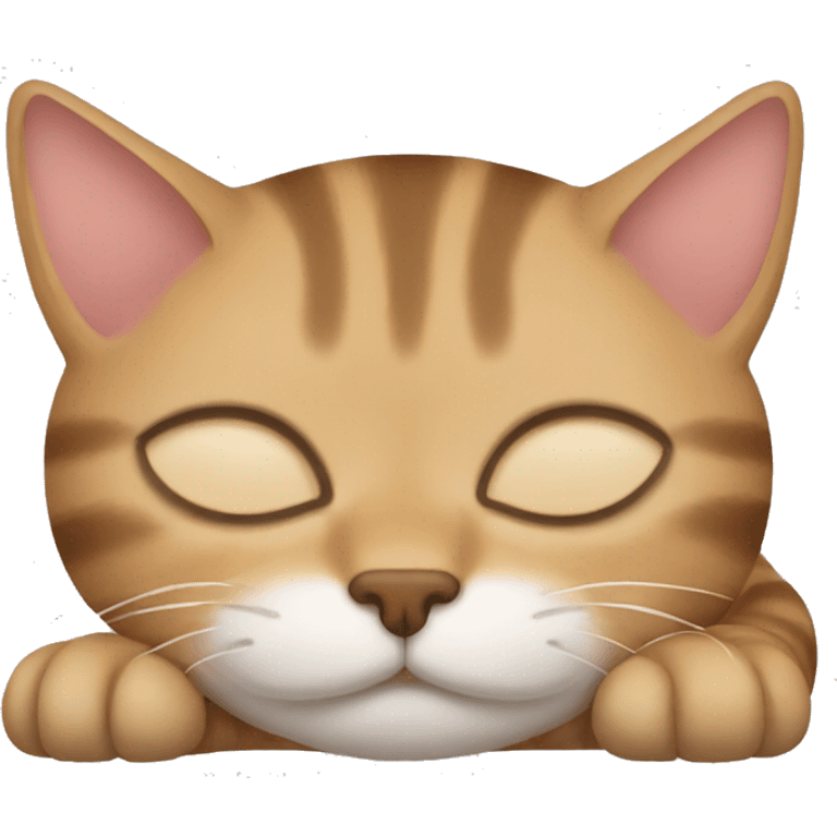 Tabby cat sleeping emoji