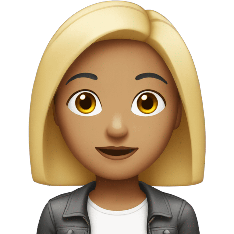 Girl with black bob emoji