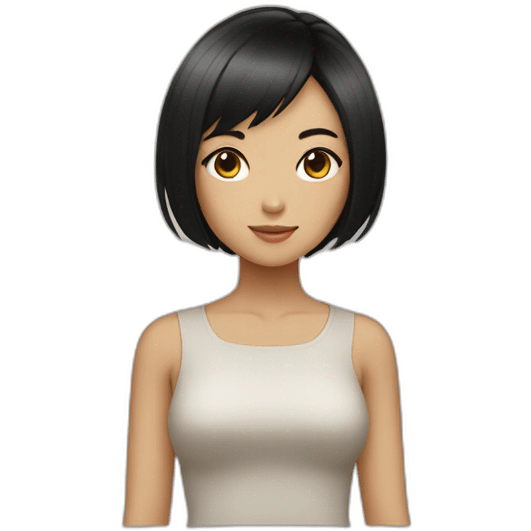 black-short-bob-hair-japanese-girl emoji