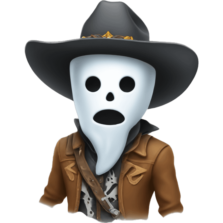 Ghost dressed as a cowboy emoji