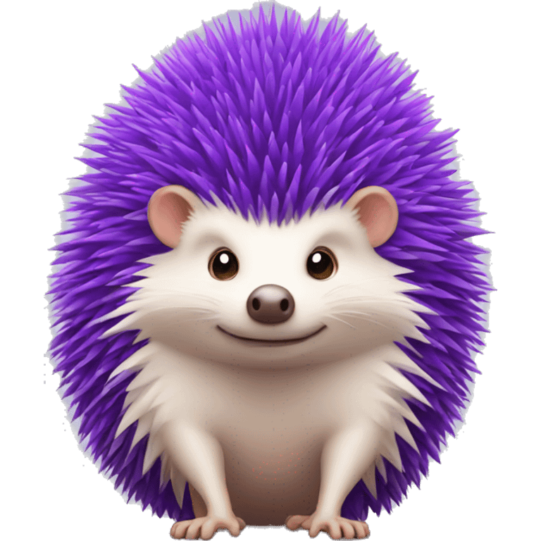 A purple hedgehog who wears a cool hat and wear shoes  emoji