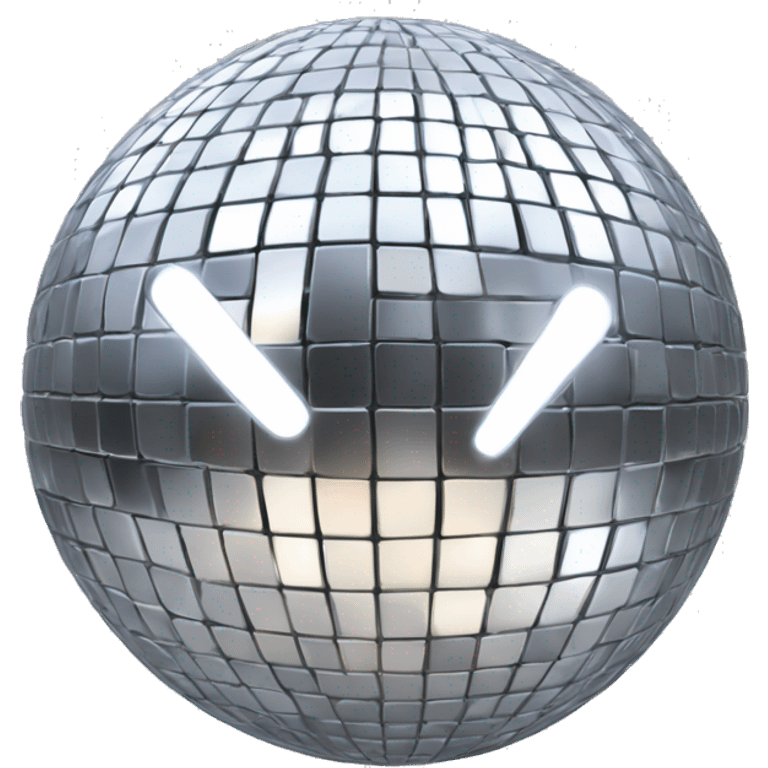 disco silver shining ball ￼ emoji