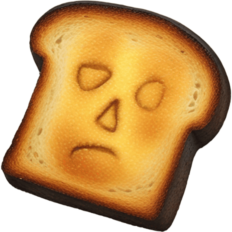 A slice of burnt toast emoji