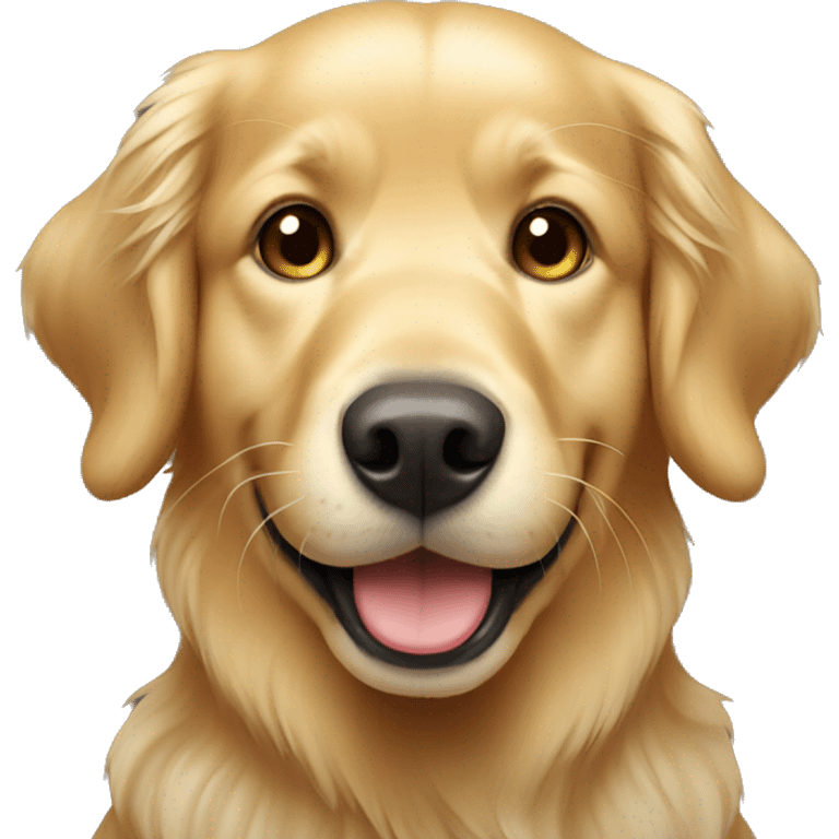 Golden retriever smiling  emoji