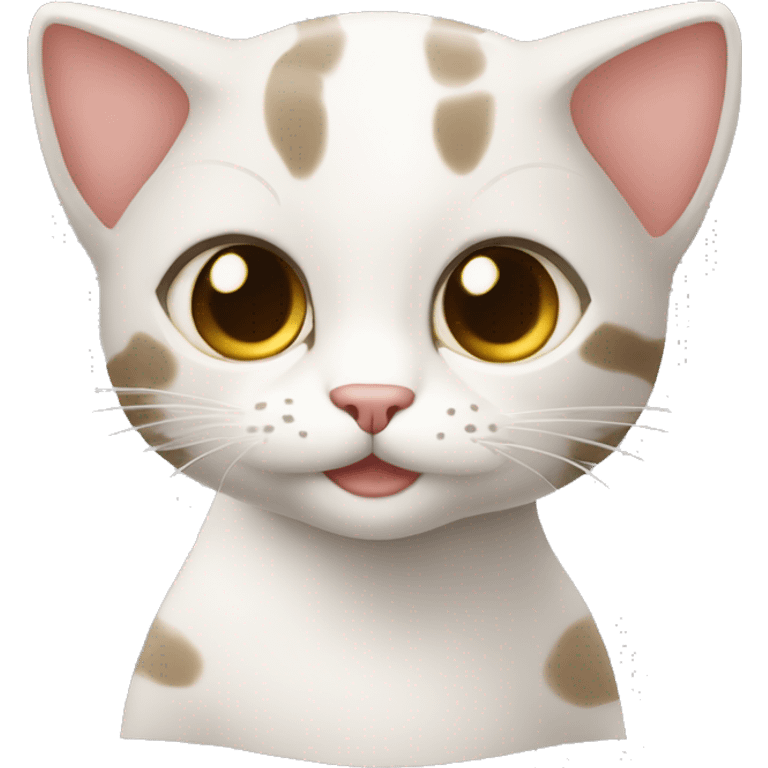 Gato cafe claro amerillo blanco cafe ocuro emoji