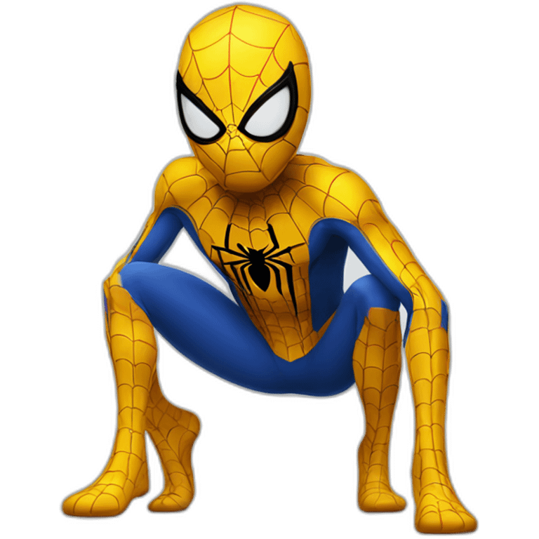 spider man in yellow, full body emoji