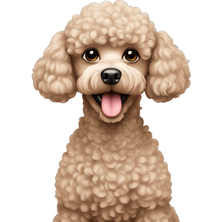 beige miniature poodle emoji