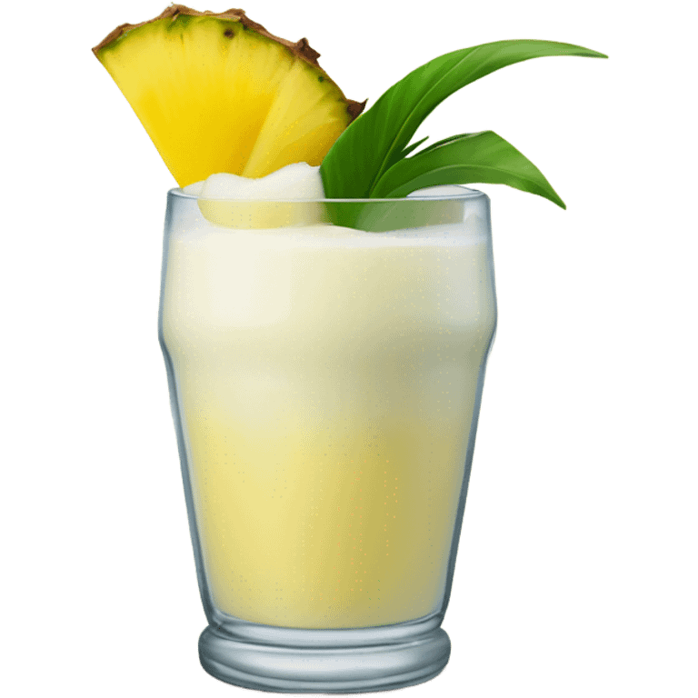 Pina colada in vintage glass emoji