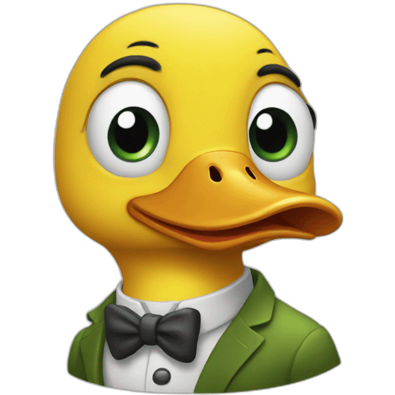 Very smart duck emoji