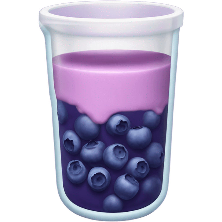 blueberry soy yogurt beaker  emoji