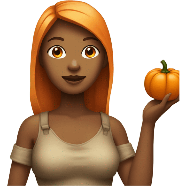 Femme avec un corps de citrouille  emoji